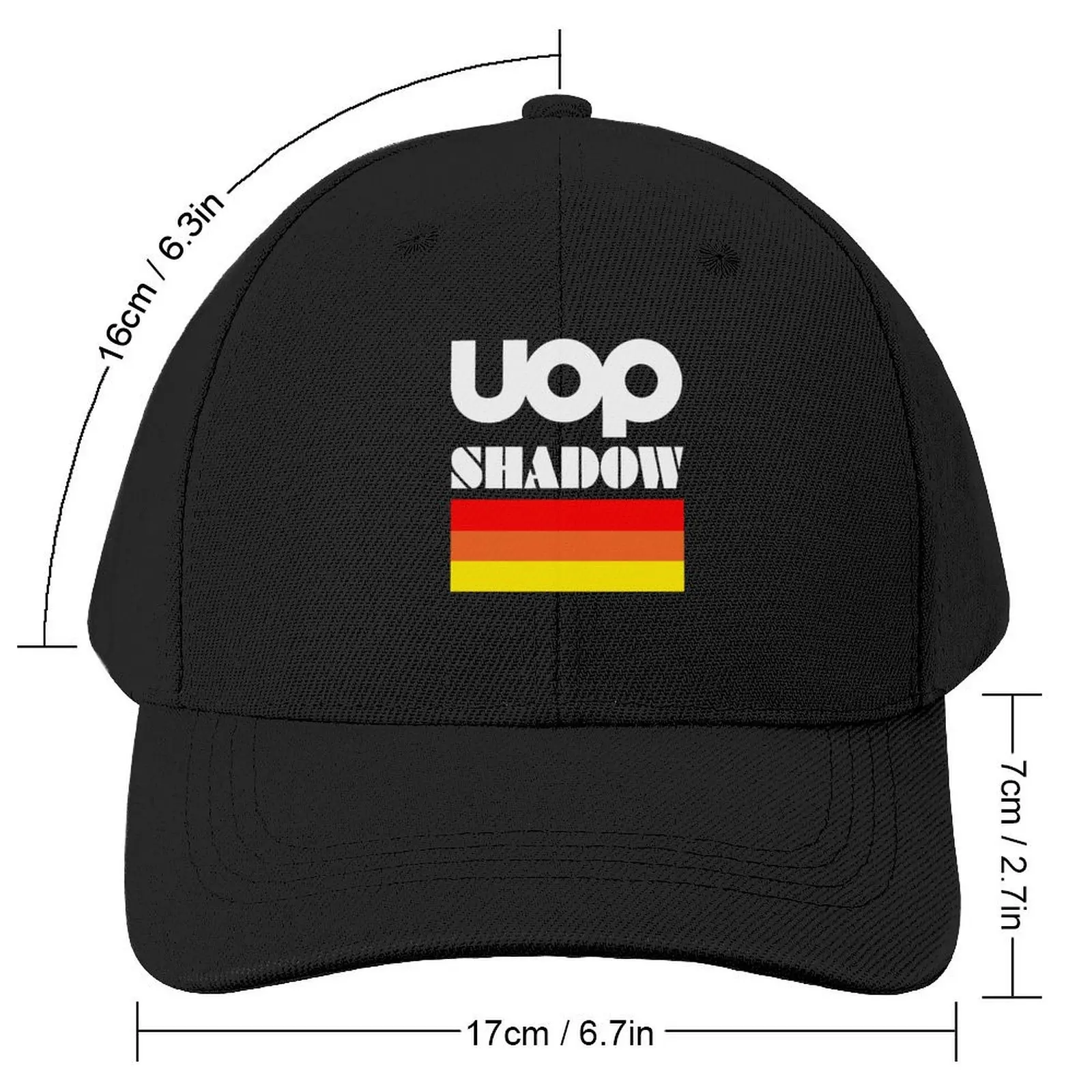 UOP Shadow retro F1 sponsor block logo Baseball Cap Mountaineering derby hat Women's Hats Men's