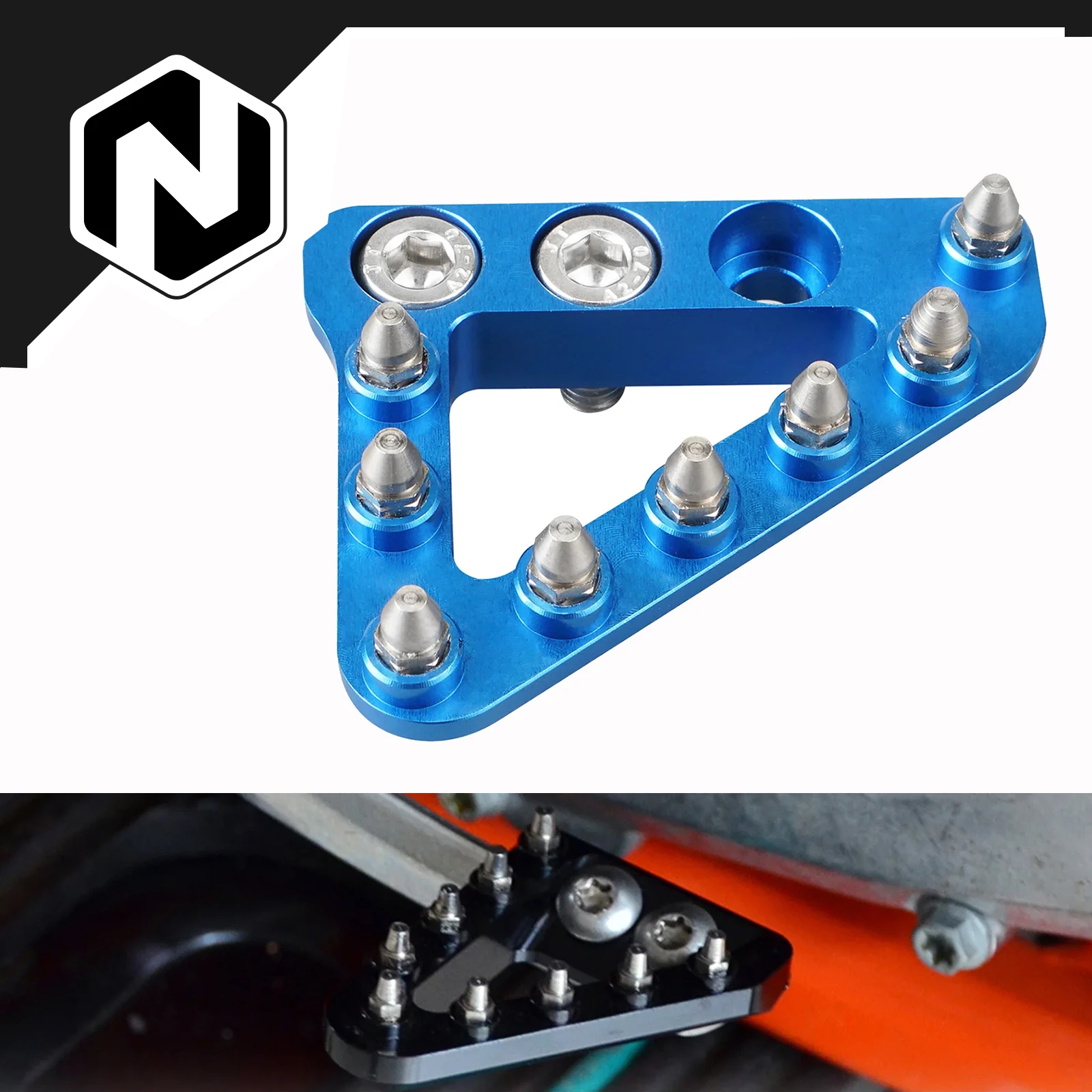 Image of NICECNC Hinterradbremspedalspitze für Husaberg TE FE 125 200 250 300 350 390 450 500 501 570 für Husqvarna TE TC TX FE FC FS FX 701