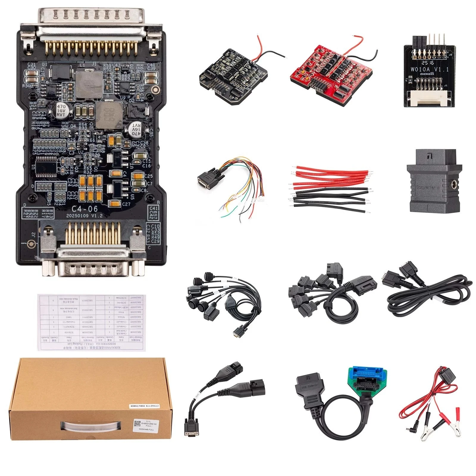 OBDSTAR RH850/V850 Adapter Full Kit for MQB All Keys Lost With ECM001/TCM030 TCM-Kit for IMMO Data/Pincode Read Support X300 G3