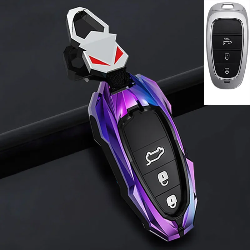 

3 Buttons Case Key Cover For Hyundai Tucson 2023 Solaris 2021 NX4 Tuscani NEXO Santa Fe Atos Prime I30 Remote Car Accessories