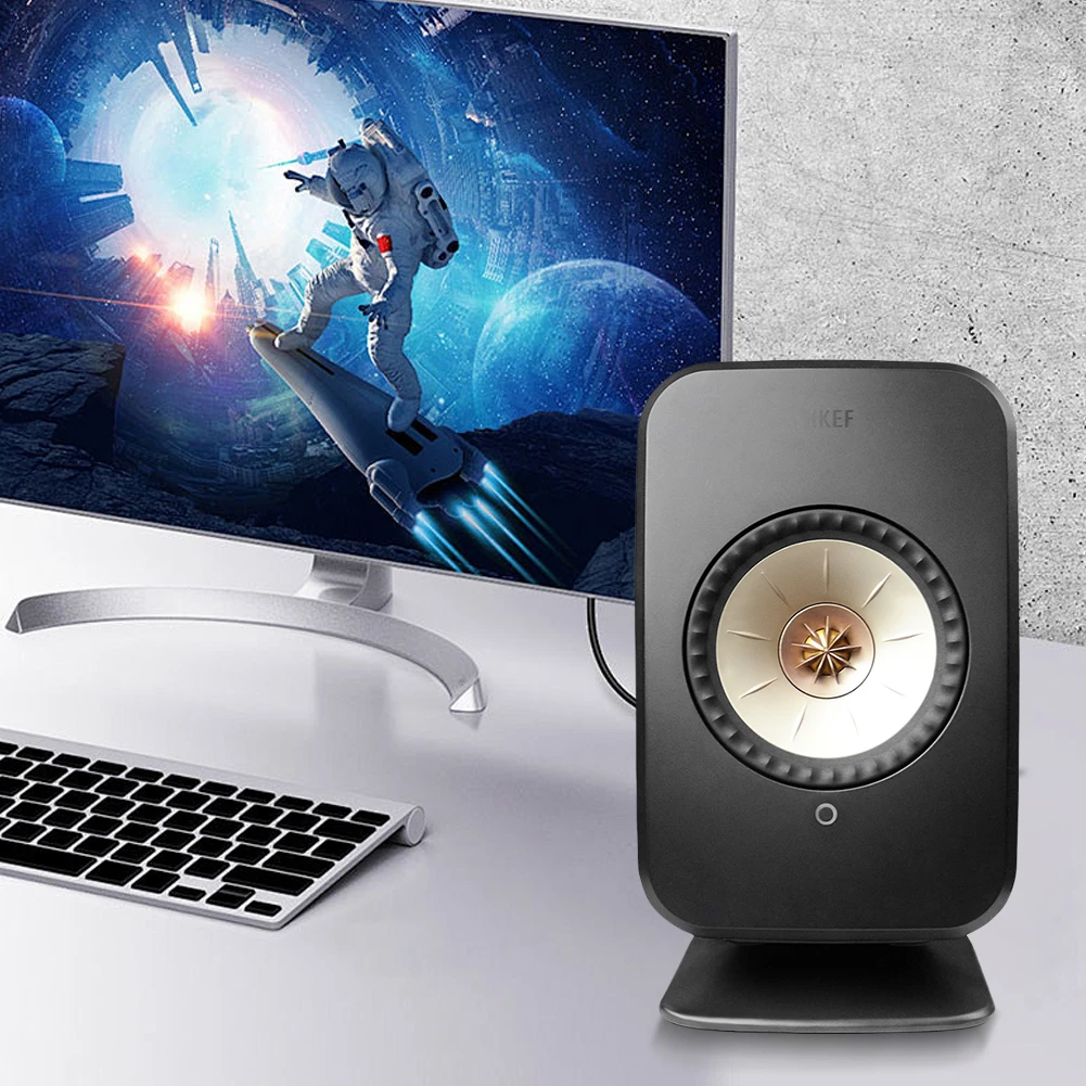 Desk Pad Speaker Table Base Stand Silicone Desktop Holder Stable Desktop Speaker Stand Space-Saving for KEF Lsxii Speaker