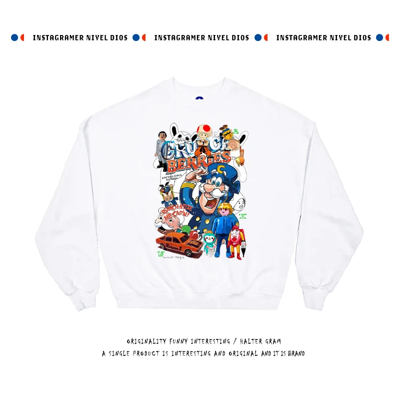 

Vintage Poster Sle round Ne Sweatirt Large Fce Loop 380g Oversized oulder Drop Cotton Women's plus Size Inner Wear