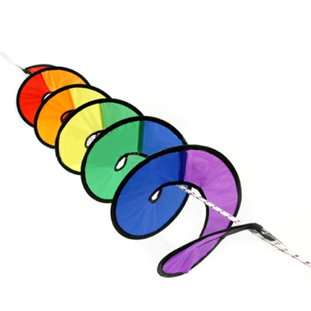 Spiral Rainbow Wind Tent Garden Outdoor Lawn Decoration Nylon Colorful Wind hanging Rainbow curlie spinner