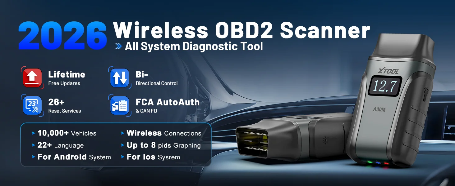 2026 XTOOL Anyscan+ A30M V2.0 BT OBD2 Scanner Kfz-Diagnosegerät mit 26+ Resets, Allsystem-Diagnose-Codeleser, kabelloses bidirektionales Scan-Tool für Android iOS, lebenslange kostenlose Updates – Detail 5