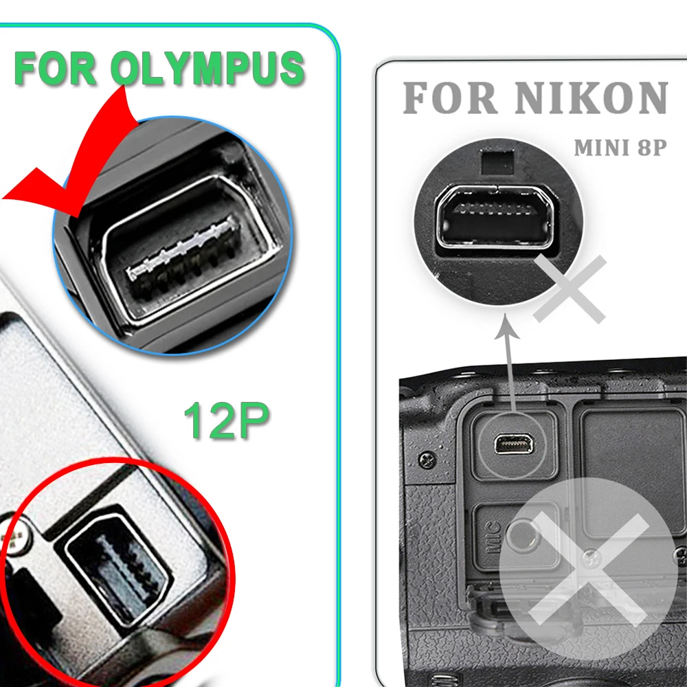 For Olympus Camera USB Data Cord CB-USB6 12Pin Cable E-PL3 E450 E400  SZ-14 U1070 SZ-31MR OM-D E-M5 TG-1 Tough3000 Camera Cable