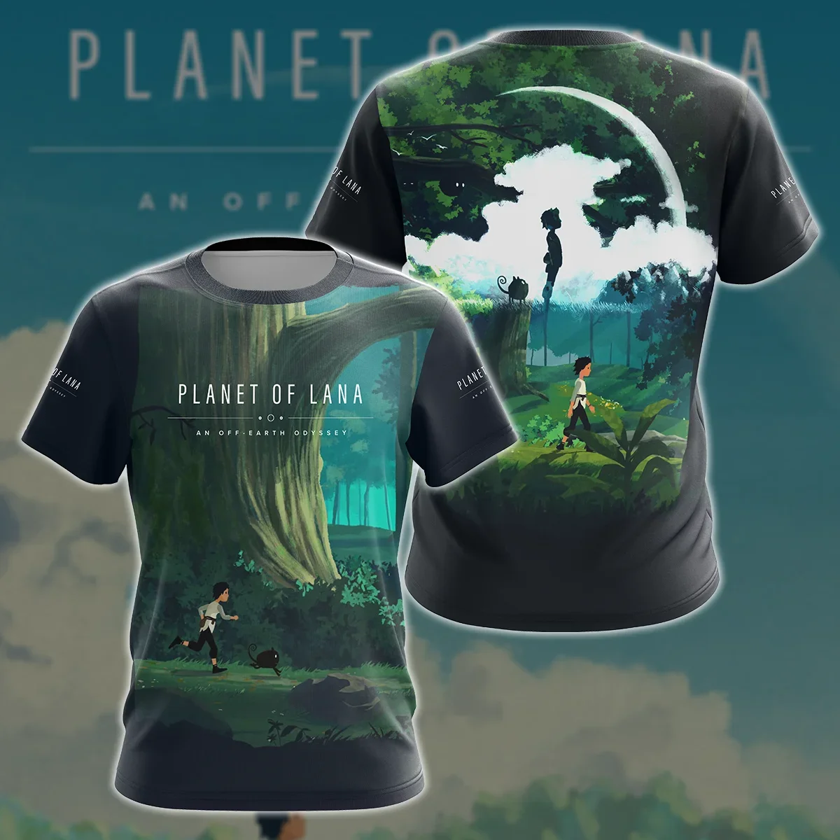 2024 Summer Men's Planet of Lana Video Game Printed 3D T-shirt Women's Street Round Neck Large Top