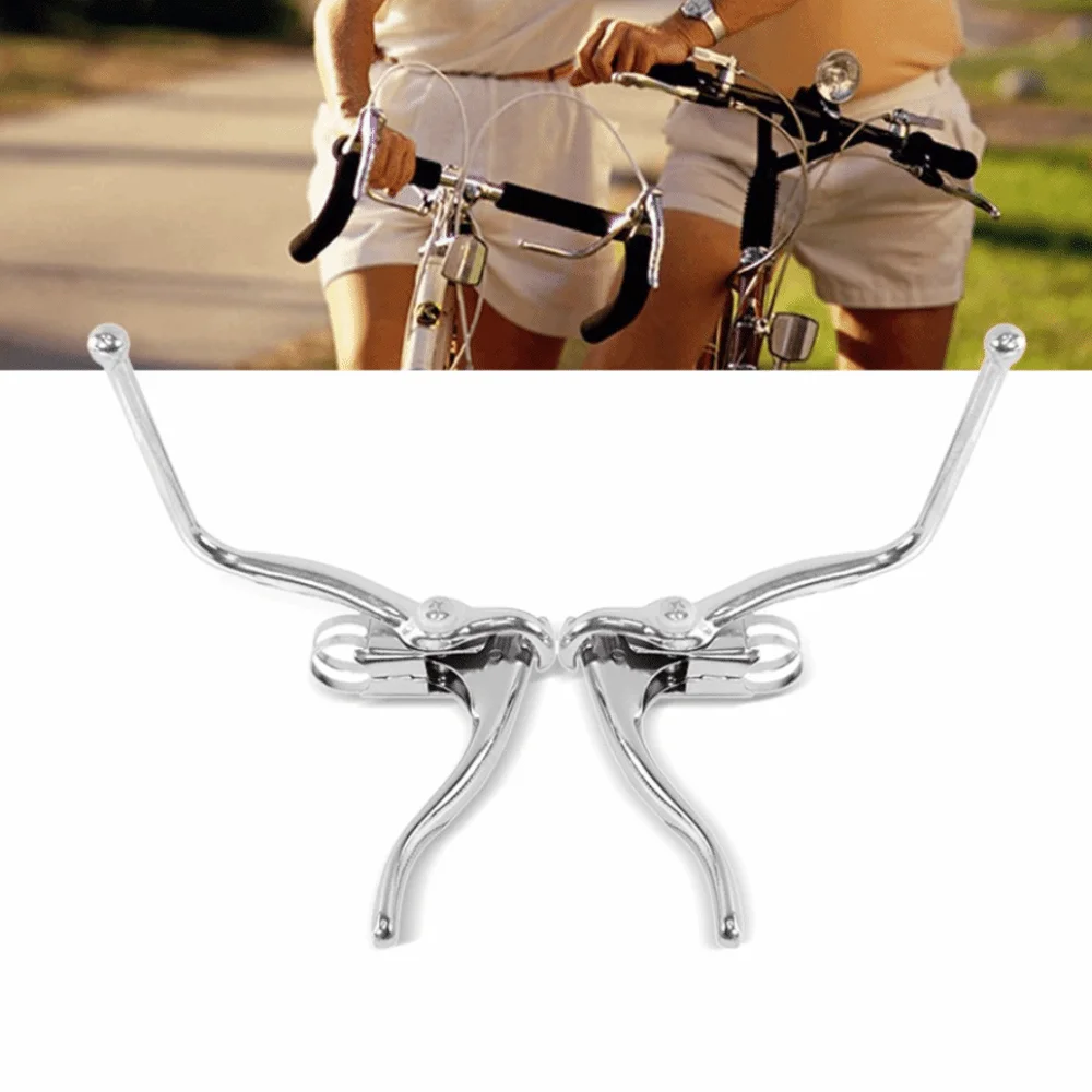 

Пара прочных тормозных рычагов для велосипеда, диаметр 22,2 мм, из легкого алюминиевого сплава, серебристые, для дисковых тормозов, для шоссейного велосипеда