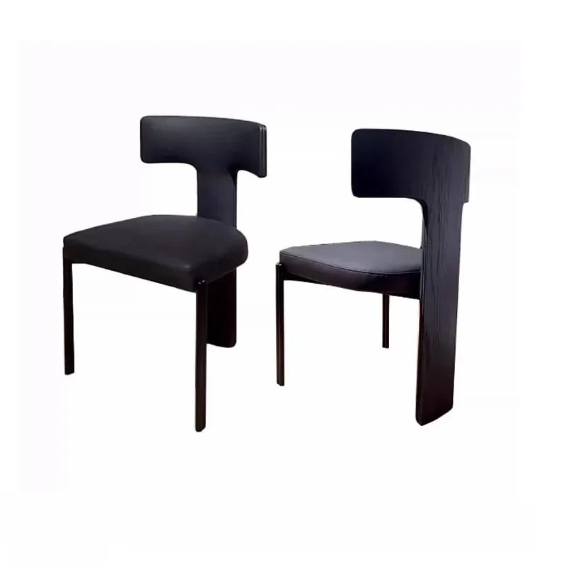 Italian minimalist wabi-sabi backrest chair, light luxury dressing chair