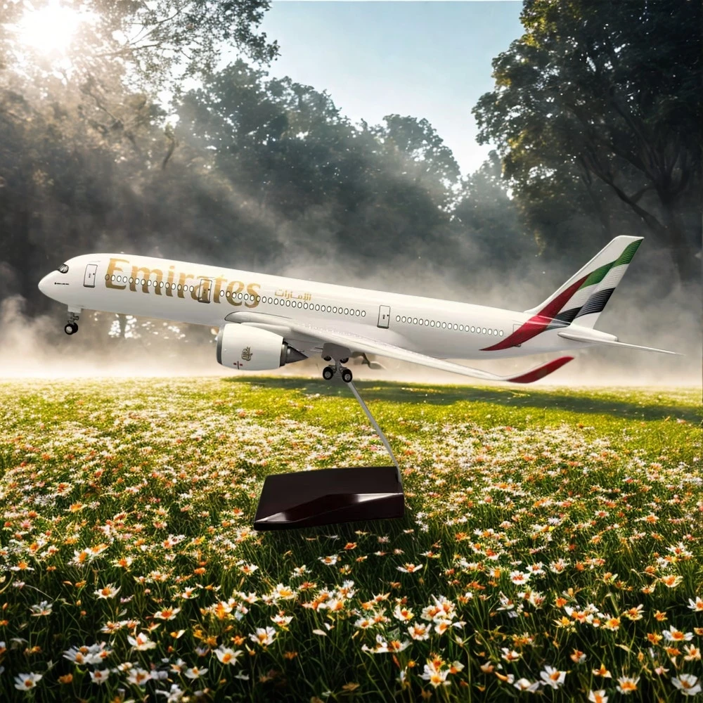 

A350 47CM Emirates Model airplane toy Resin Plane Die-cast Model Aircraft Suitable for Collection Christmas Collected Gift By