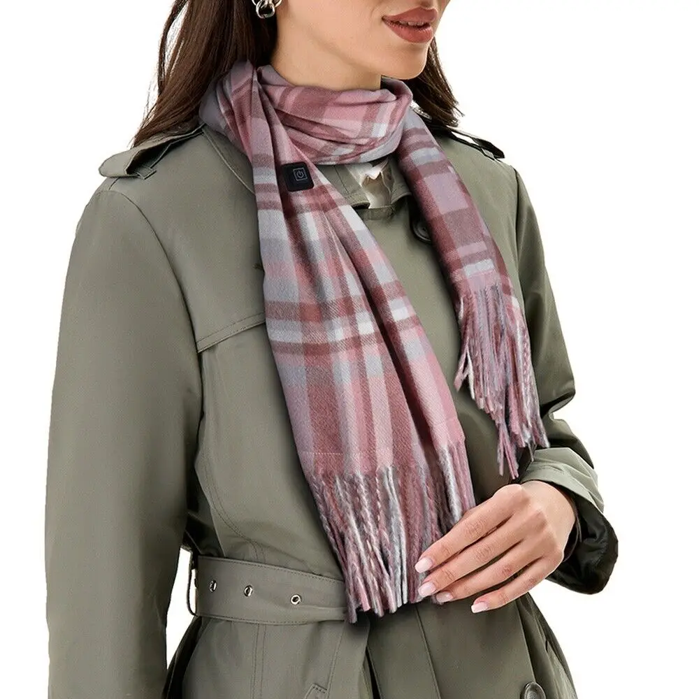 Novo em smart heated scarf para homem e mulher inverno engrossado pescoço aquecedor imitação cashmere usb elétrico 3 engrenagens moda xale