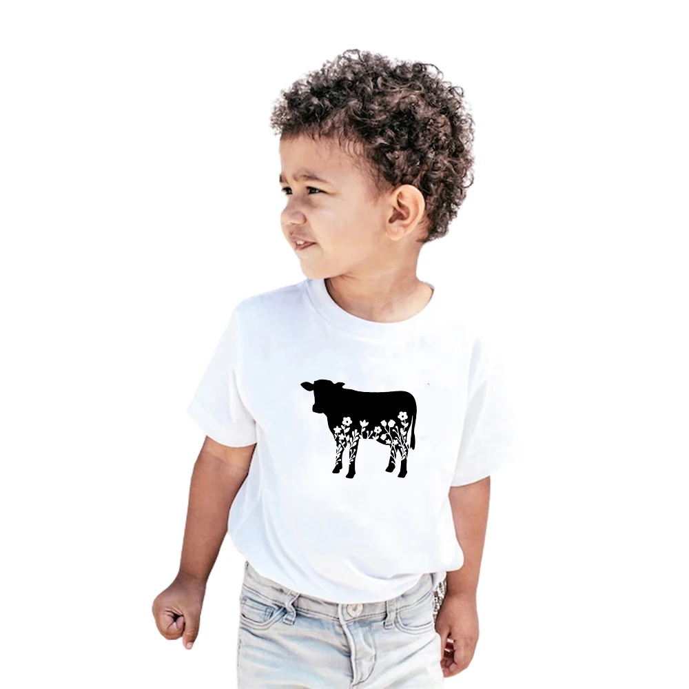 

Cow T Shirt Cow Kids Shirt Farming Shirt Farm Girl Shirt Cow Lover Shirt Floral Cow Country T Shirt Dairy Farm toddlder tops