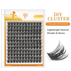 QSTY Segmented False Eyelash Extension 144 Clusters DIY 40D Soft Natural Thick Mink Lashes Individual  Makeup Grafting Eyelashes