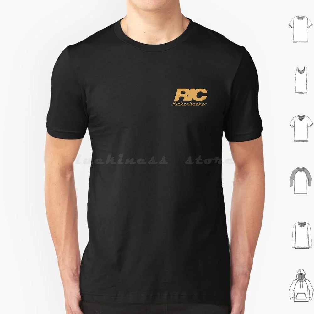 Ric On The T Shirt talla grande 100% algodón clásico bajo Ricken Marshal amplificador de música Peavey Laney Evh guitarra