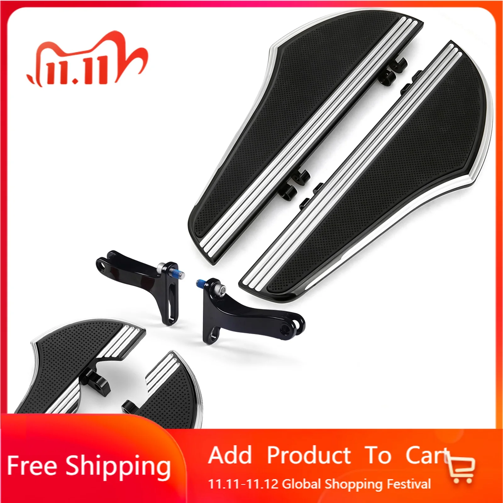 

STLF Defiance Rider Passenger Footboards for Electra Glide Roadking Special 1980-up Touring