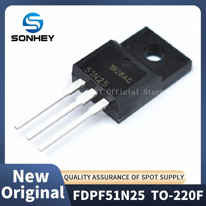

(10Pcs/Lot) 100% New Original FDPF51N25 FDPF51N25YDTU TO-200F Field Effect Tube MOSFET 51A 250V