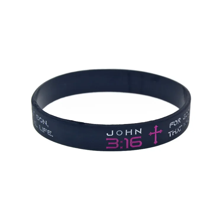 New Minimalist Faith Bracelet 4110 316 19 413 Silicone Bracelet For Male And Female Students Sports Black Bracelet