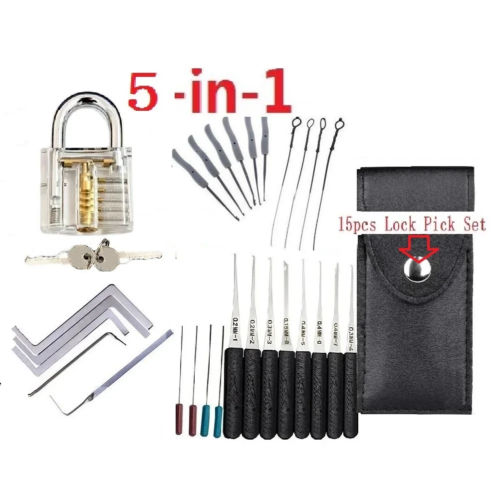 8piece Lock Pick Set Locksmith Supplies Broken Key Auto Extractor Remove Hooks Stainless Steel DIY Hand Tools Hardware