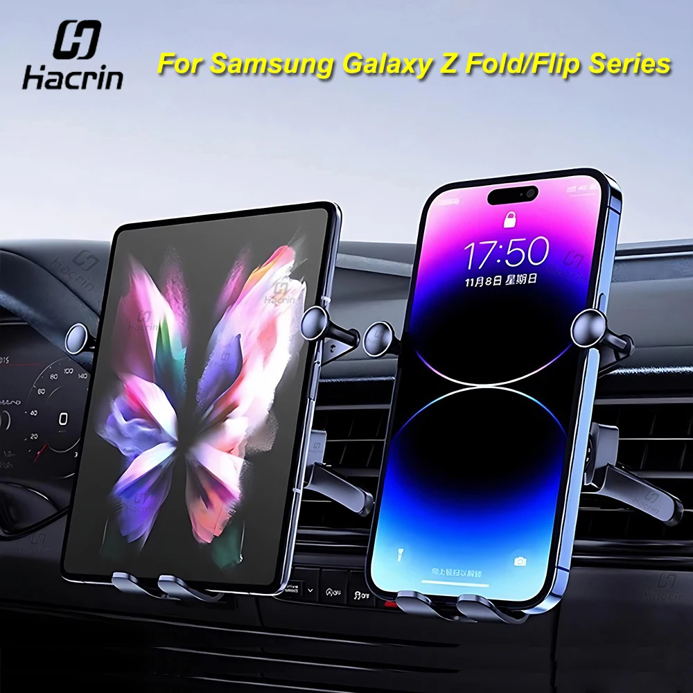 Support de téléphone de voiture pour Samsung Galaxy Z Fold/Flip 7 6 5 4 3, réglage multi-angle, Clip de ventilation de voiture, support de cellule Mobile