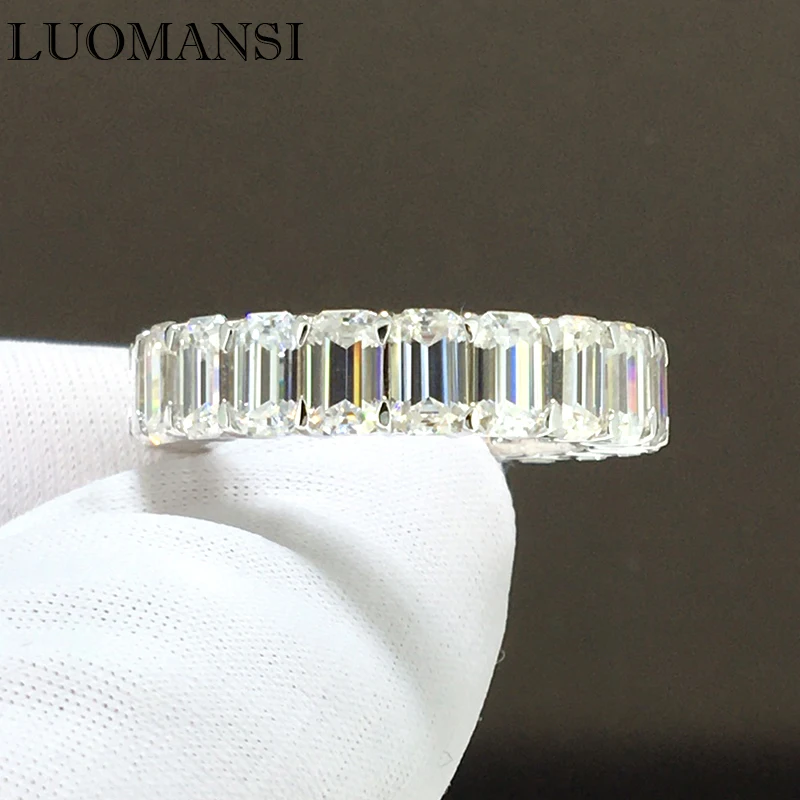 

3*5MM Full Moissanite Ring Real 18K Gold AU750 D VVS with Certificate Ladies Jewelry Wedding Anniversary Gift