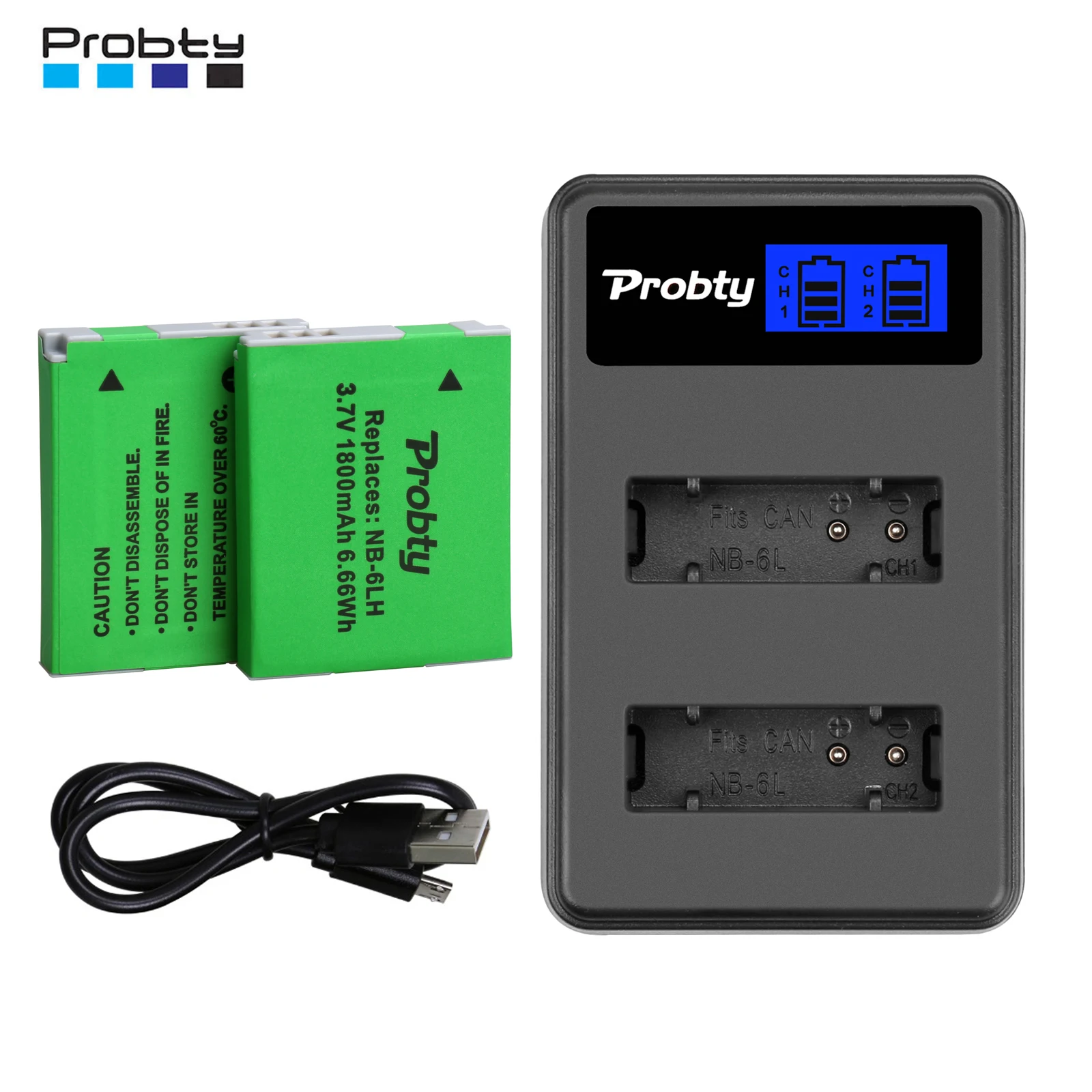 

3.7V 1800mAh NB-6L NB 6L NB-6LH Battery + LCD Dual USB Charger Port for Canon IXUS 310 SX240 SX275 SX280 SX510 SX500 HS 95