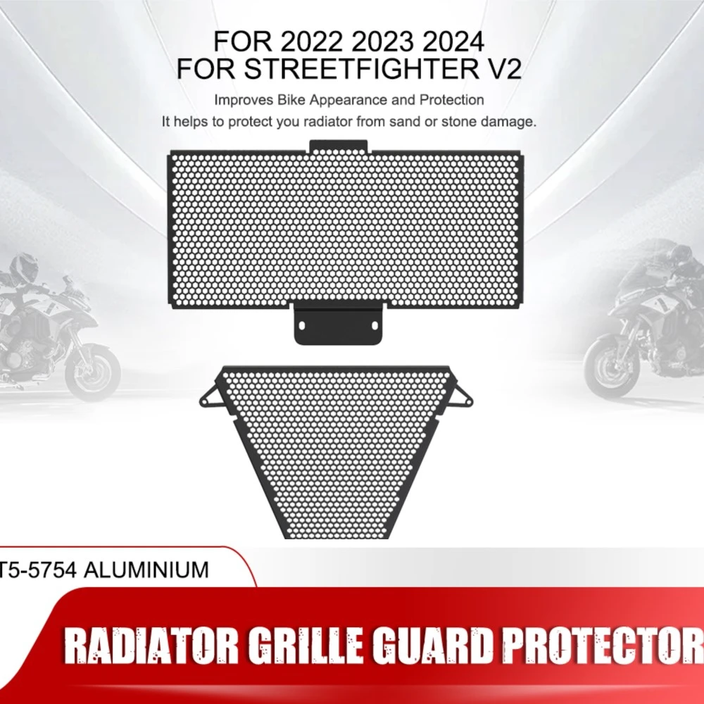 

2022 2023 2024 Motorcycle Accessories Radiator Guard Protector Grill Cover Grille Protection For Ducati Streetfighter V2