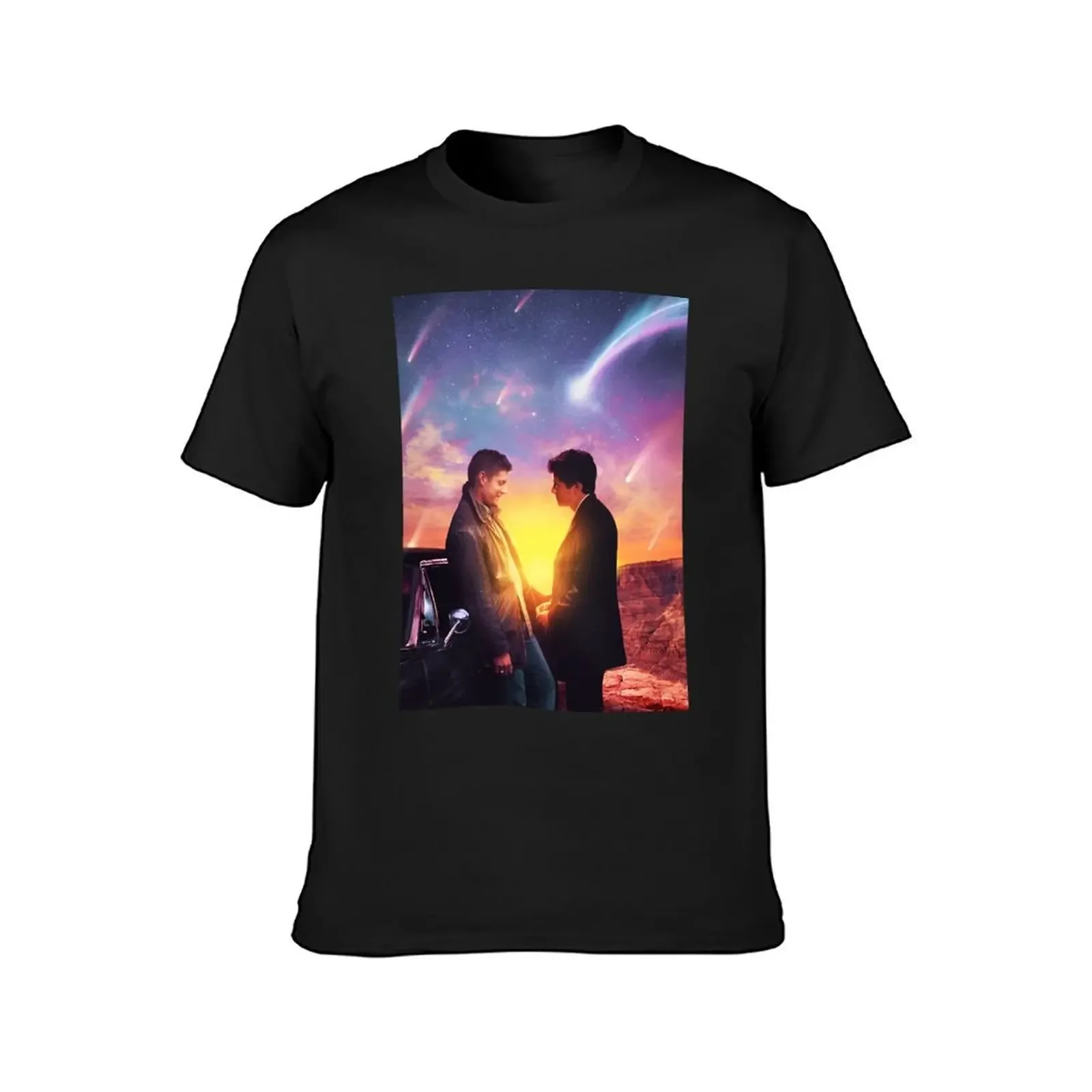 Destiel Sunset T-Shirt summer tops customizeds for a boy essential t shirt clothes for men