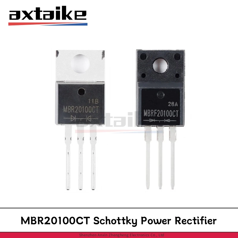 

10PCS MBR20100CT MBRF20100CT 20A 100V TO-220 SWITCHMODE Schottky Power Rectifier Diode DIP Transistors