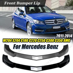 W204 Sport Car Front Bumper Lip Splitter Diffuser Spoiler For Mercedes Benz C Class S204 C180 C220 C250 C300 C350 AMG 2011-2014