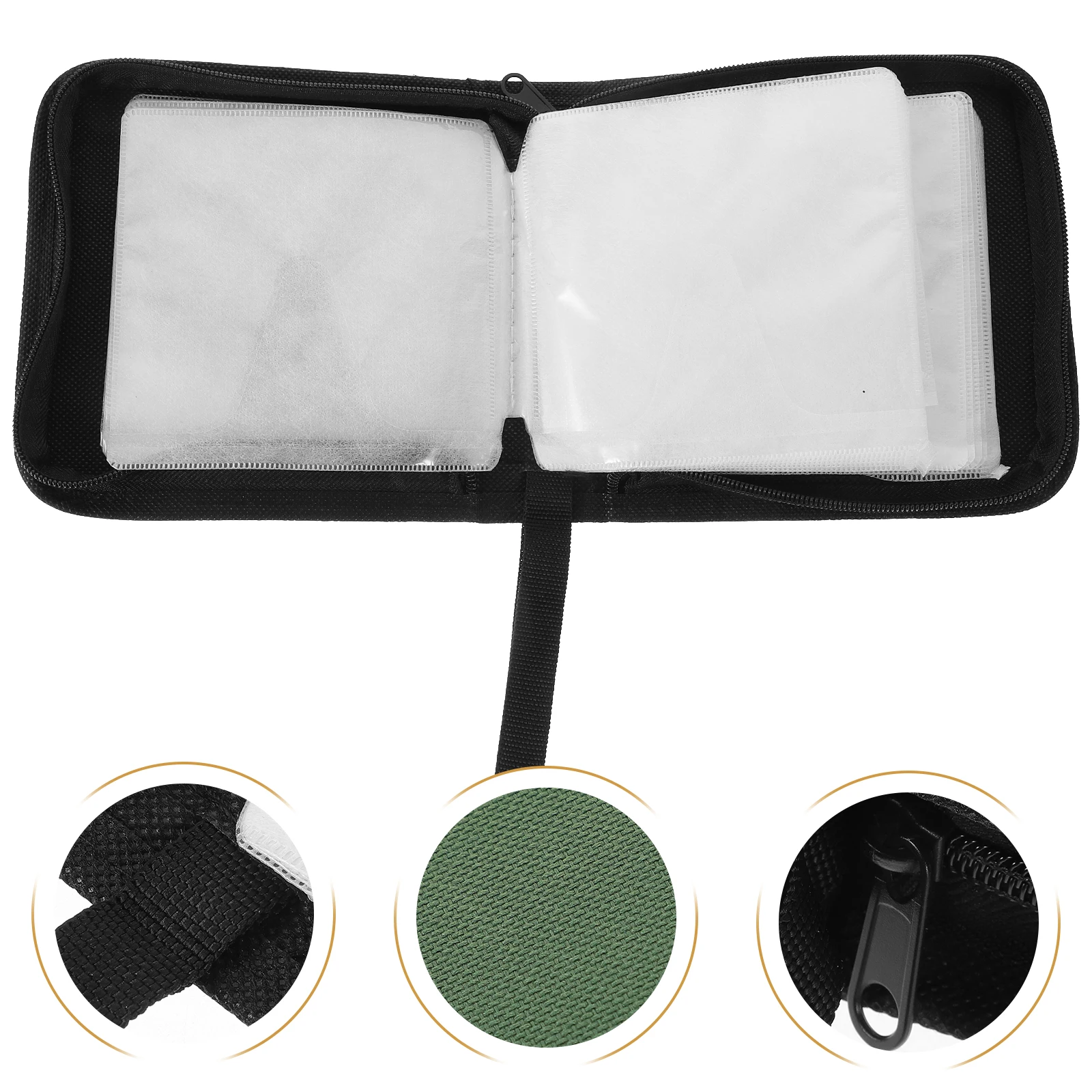 

Car CD Storage Bag Red Oxford Fabric Portable DVD Case Holder Binder Safe Reusable Longtime Use Compact Disc Organizer Pouch