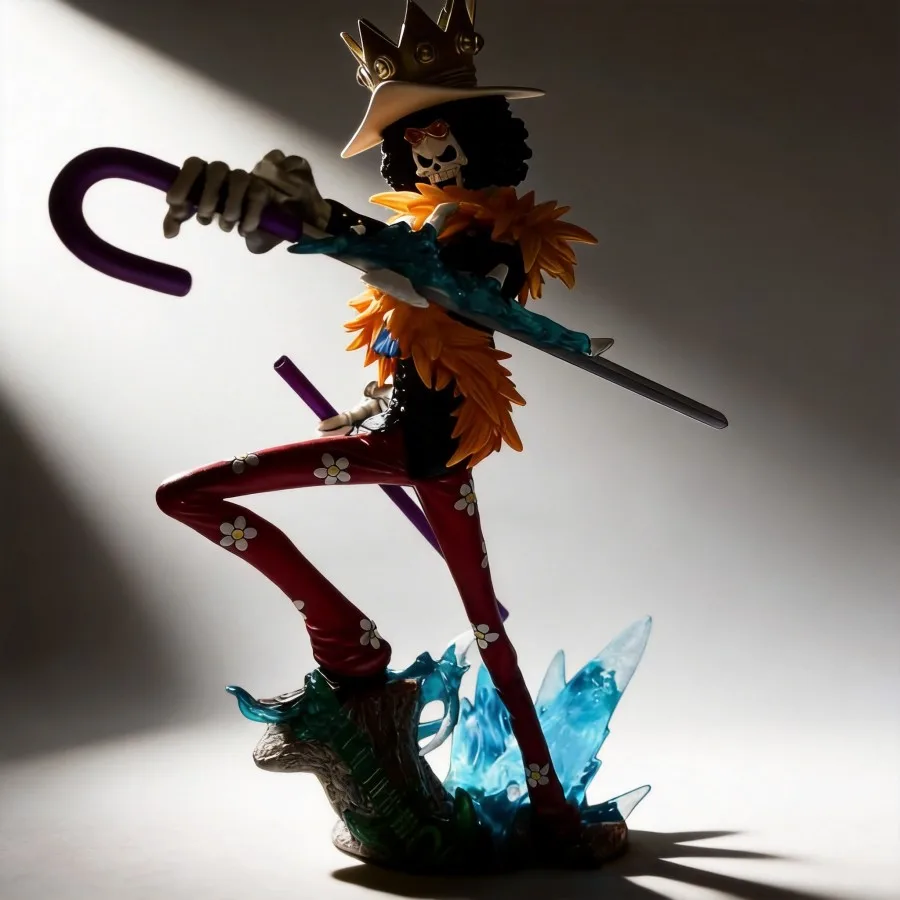 

Фигурка Брук из One Piece, 33 см, коллекционная аниме-фигурка для декора рабочего стола, идеальный подарок для фанатов, высокодетализированный дизайн