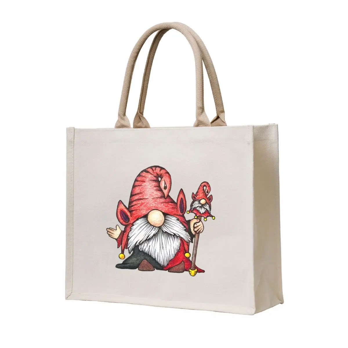

Harlequin Gnome Tote Bag bags luxury women Portable shopping bag Women's bag ecological bags