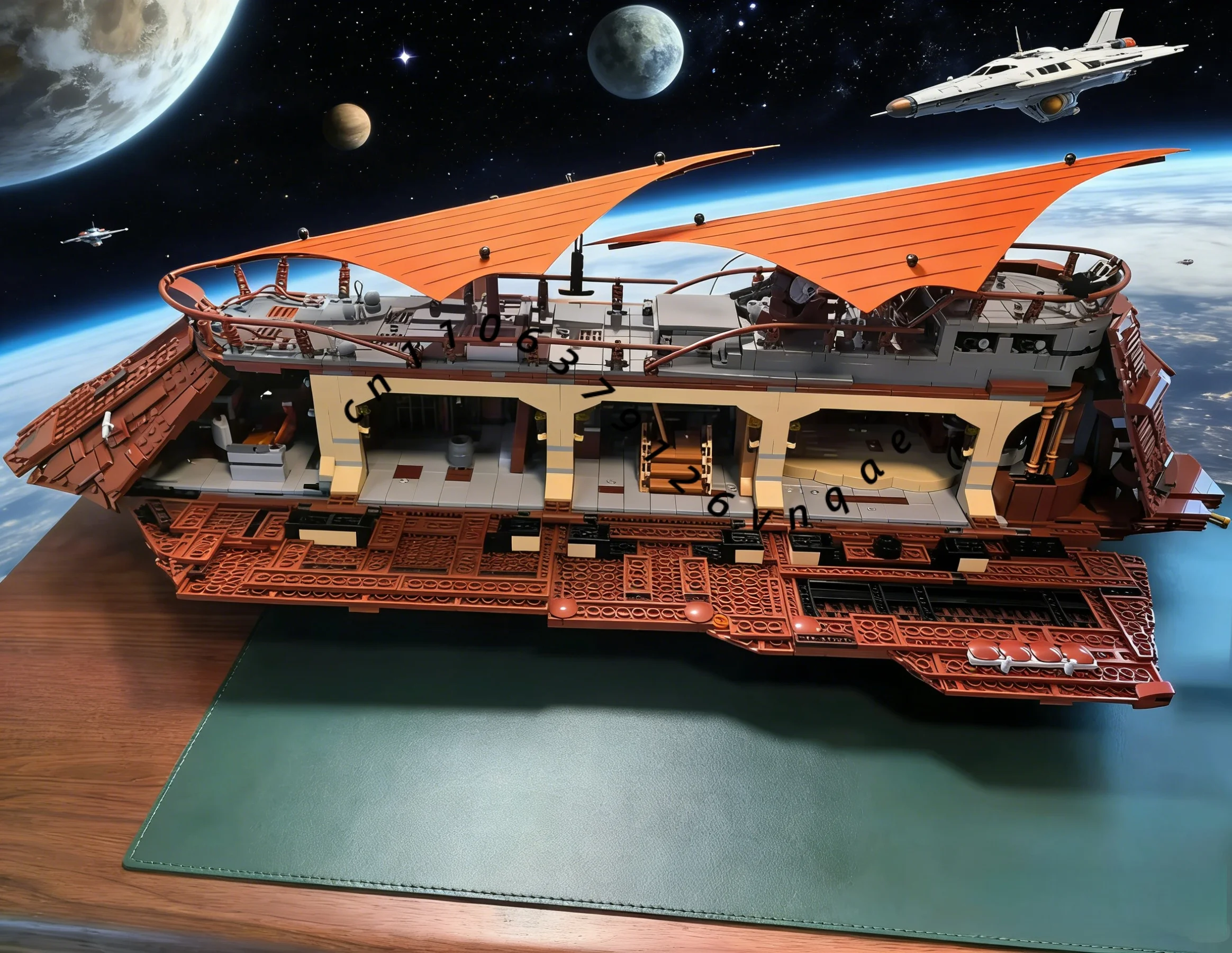 

3942 детали конструктора-головоломки «Звездная битва: Парусник Шакара против Джаббы», модель для сборки, подарок на день рождения для взрослых и детей