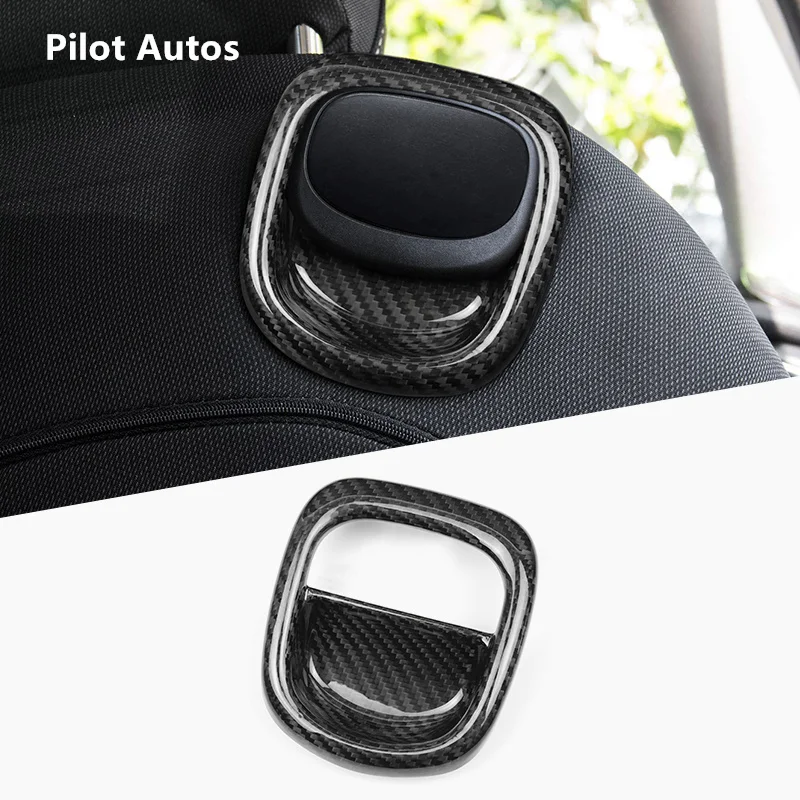 2014-2022 For Mini F56 F57 Seat Panel Handle Frame Genuine Carbon Fiber 3D Decoration Sticker