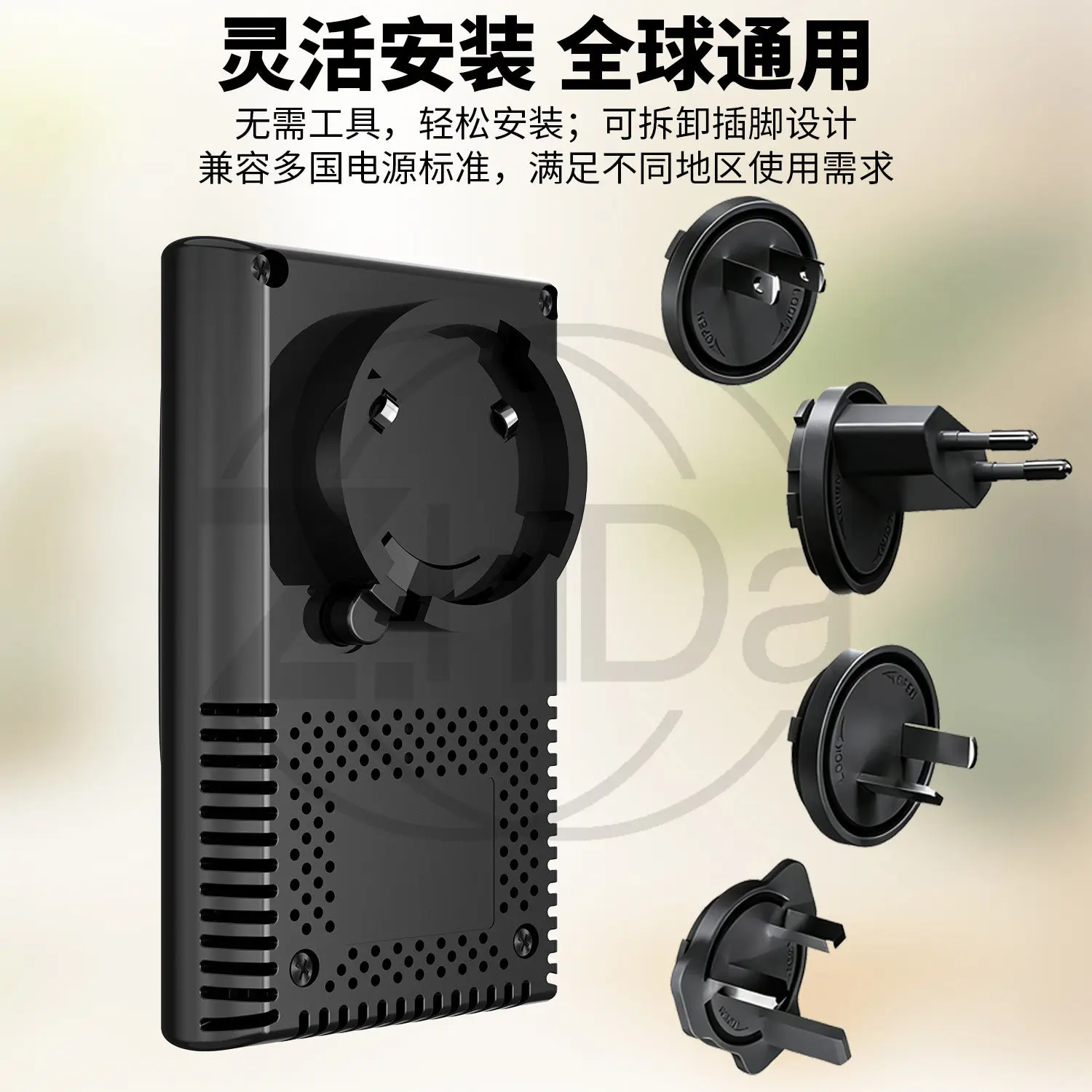 4 in 1 Gas Detector Electrochemical Sensor CO Temperature Humidity Combustible Gas Plug-in Toxic Gas Alarm Detector