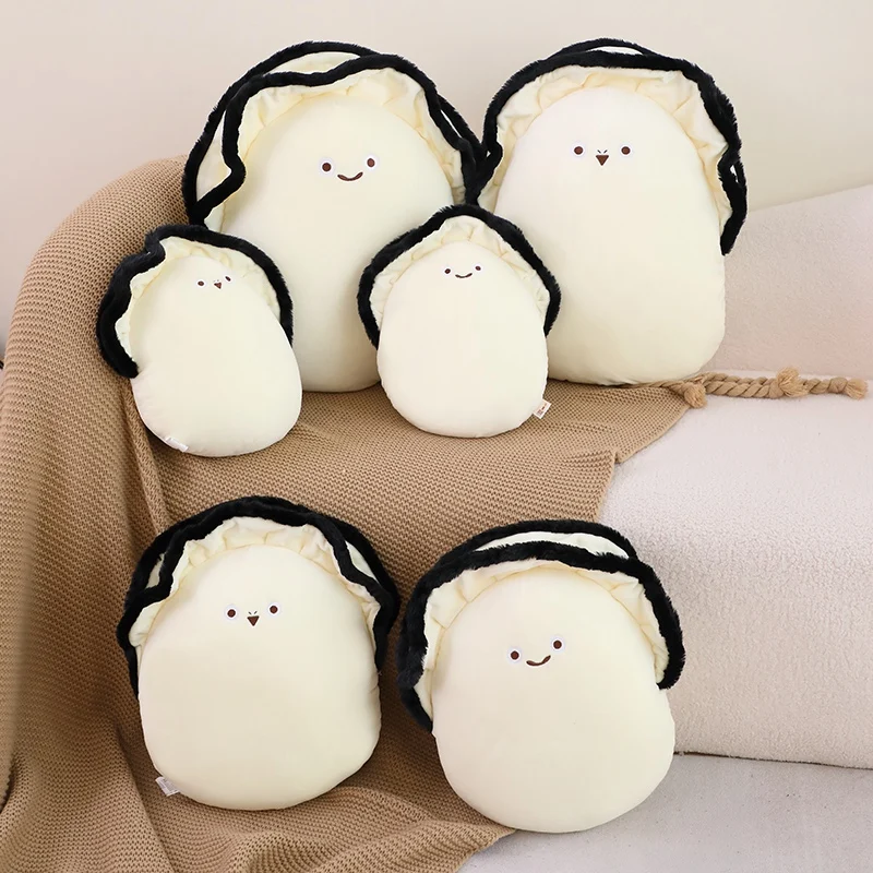 30/40/50CM Cute Soft White Oyster Plush Pillow Doll Comfortable Napping Pillow Home Decor Decorative Cushion for Sofa