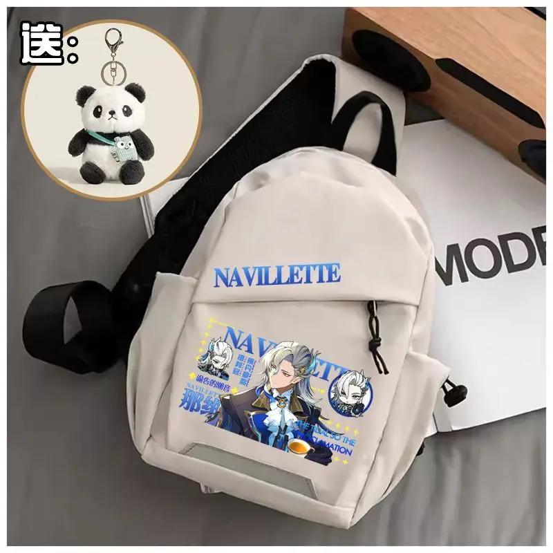 Genshin Impact Single Shoulder Crossbody Large Capacity Waist Chest Funina Unisex Student Sports Running Outdoor Travel Ani