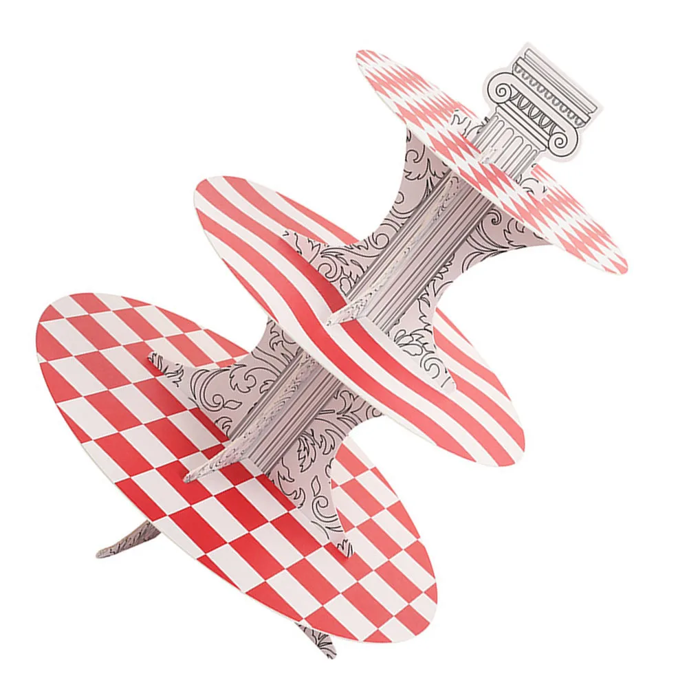 

1Set Paper Cupcake Stand Multi-Tier Cake Holder Display Riser for Birthday Party Dessert Table Centerpiece Decoration