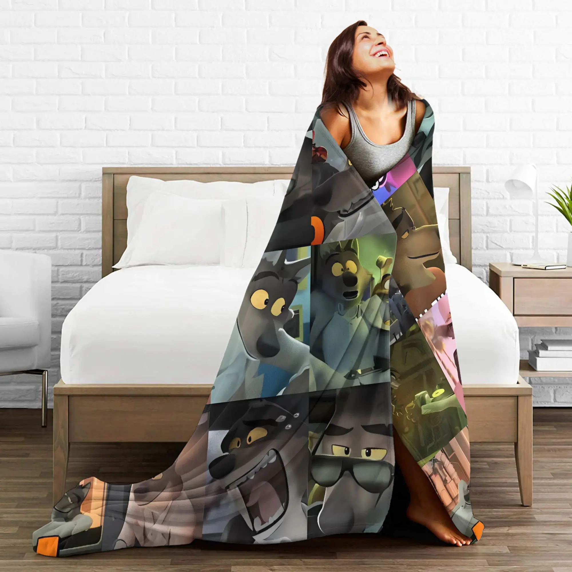 بطانية دافئة السفر الأشرار جديد أنيمي فيلم رمي بطانية الفانيلا المفرش للخارجية الرسم أريكة غطاء سرير #4