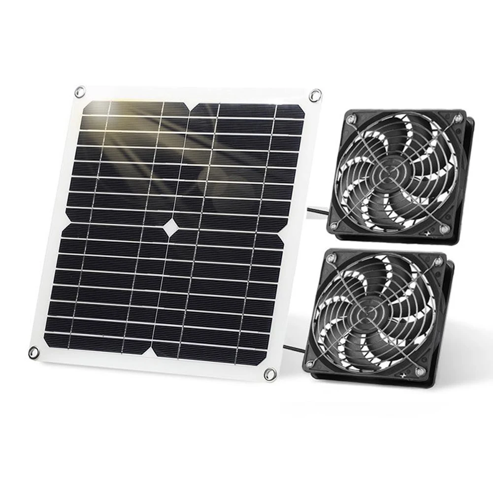 12W Solar Exhaust Fan 16V Monocrystalline Solar Panel Vent Fans For Outdoor Chicken House Greenhouse Cooling Heat Dissipation