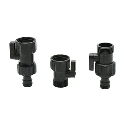 5/8 Inch 2-Way Plastic Tap Irrigation Water Valve Car Wash Water Gun Quick Connector G3/4 Adapter 1Pcs