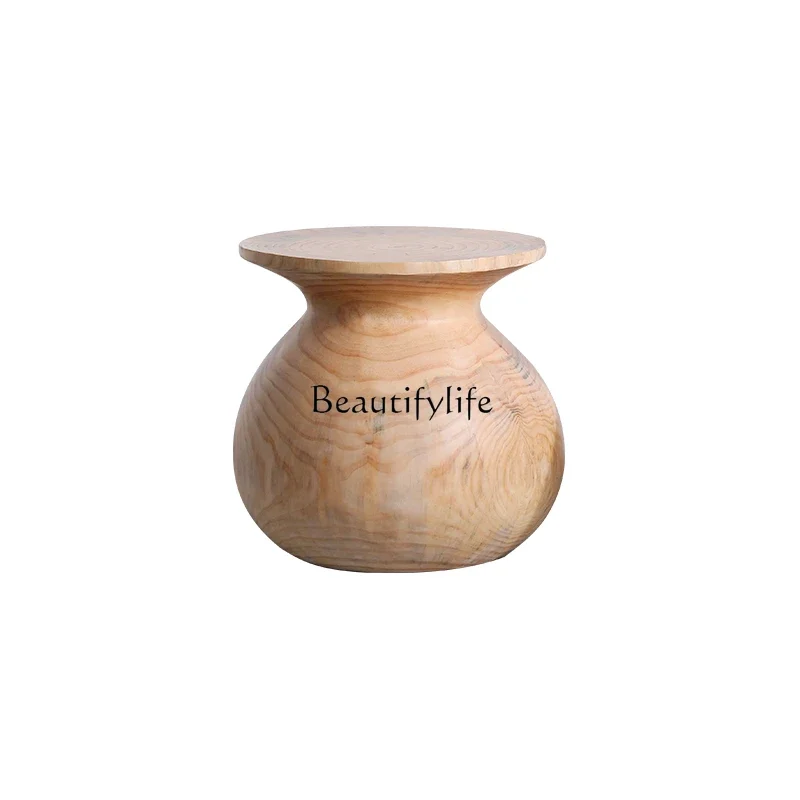 

ls 18Wabi Sand Wind Creative Solid Wood Pier Log Stool Living Room