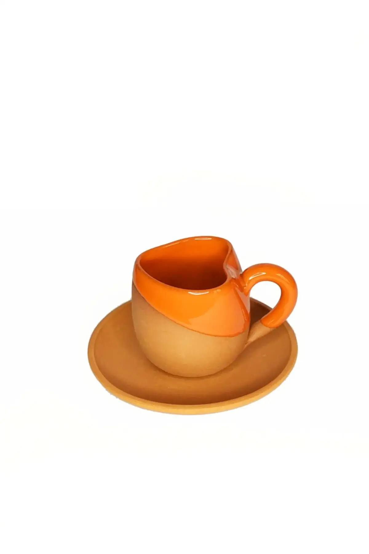 Dovi heart shaped glazed coffee cup set + heart shaped delight handmade