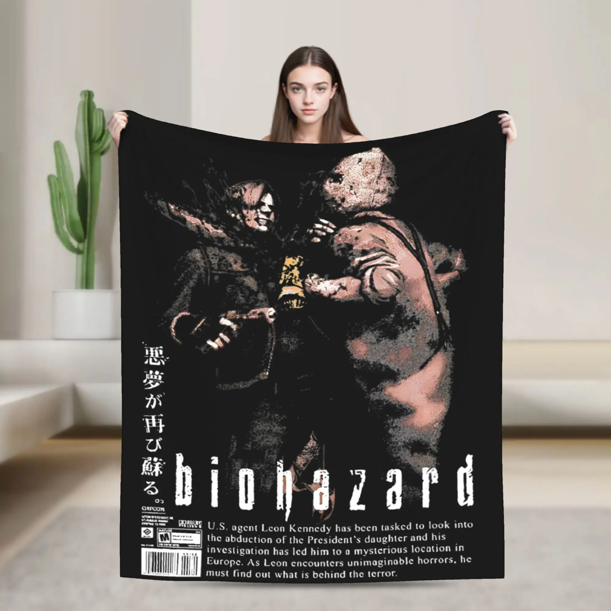 

Residents Evils RE4 — одеяло с бензопилой, флисовое винтажное теплое одеяло для покрытия на осень/зиму,