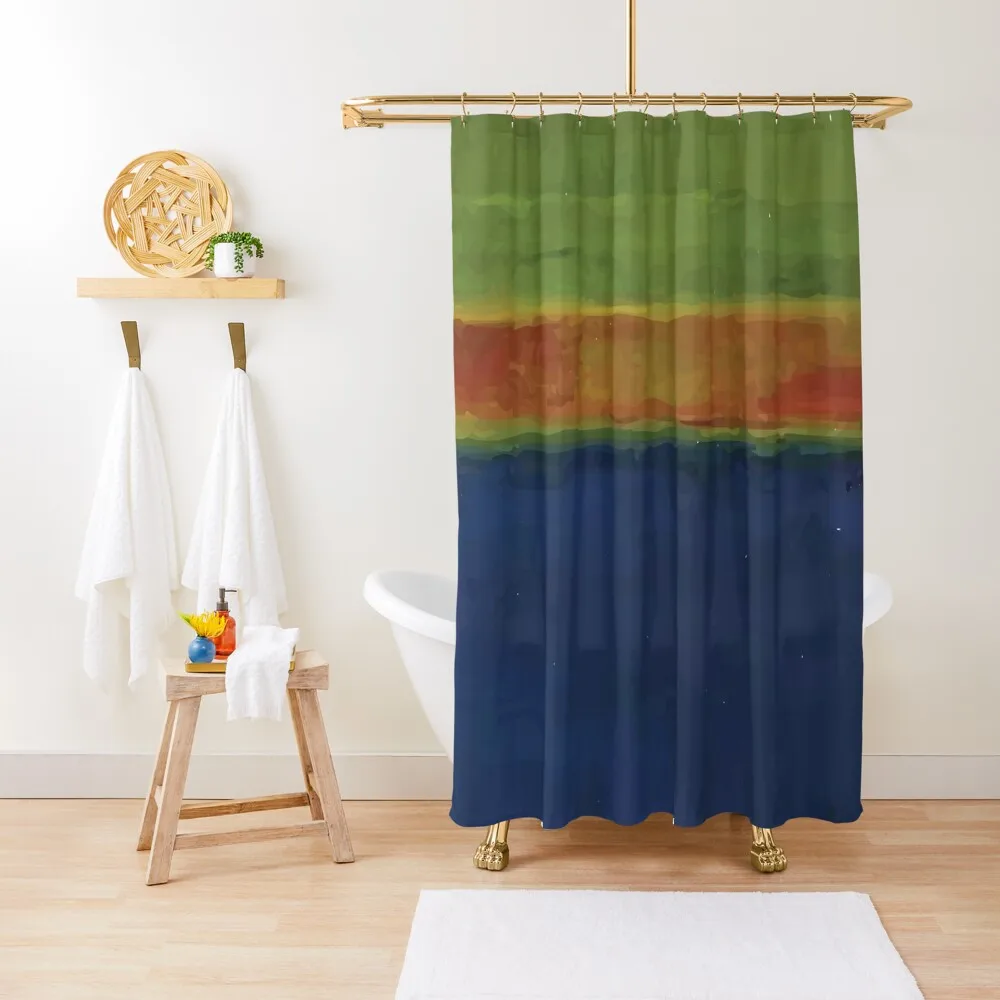 

Mark Rothko | No. 2, Green, Red and Blue Shower Curtain Modern Showers For Bathroom