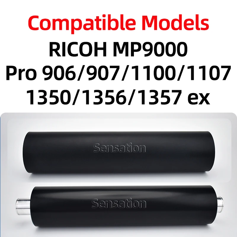 

Compatible Ricoh MP1350 Fixing heating upper roller MP9000 Pro 906 907 1100 1107 1350 1356 ex 9000 Rubber lower fuser roller