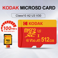 Kodak Memory Card 512GB Microsd with SD Adapter Storage Card Class10 U3 4K High Speed C10 TF Flash Card for Mobile Phone