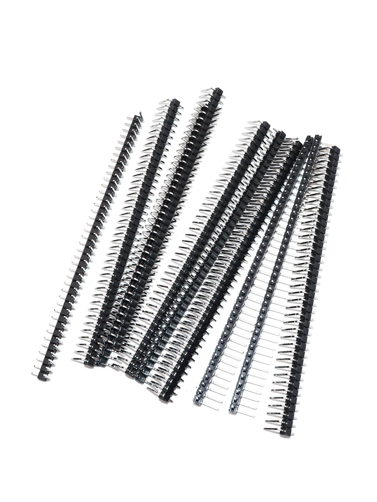 10 sztuk 40 Pin 1x4 0 jeden rząd mężczyzna 2.54mm łamliwe głowica pinowa złącze kątowe taśmy gięcia — zdjęcie 2