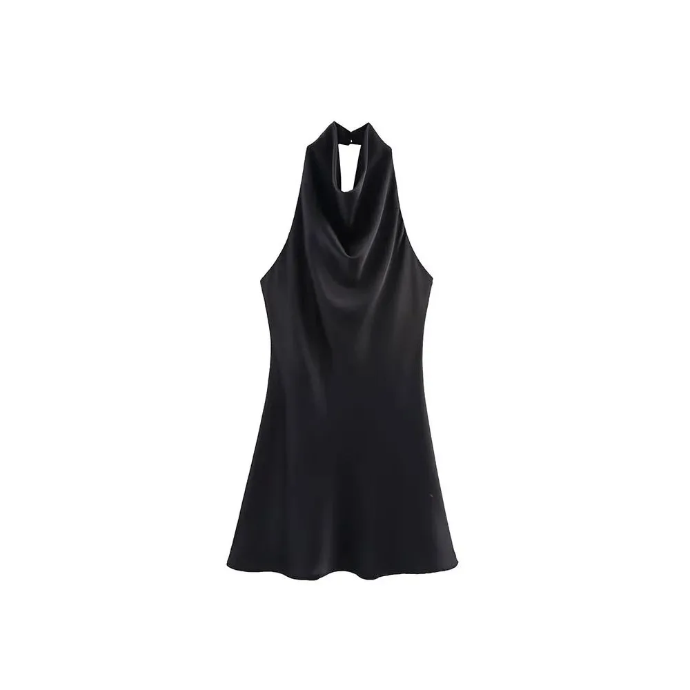 Verão ter cetim bal sexy faion dr feminino 2025 cleanfit h versão tecido de linho ciwalk apropriado