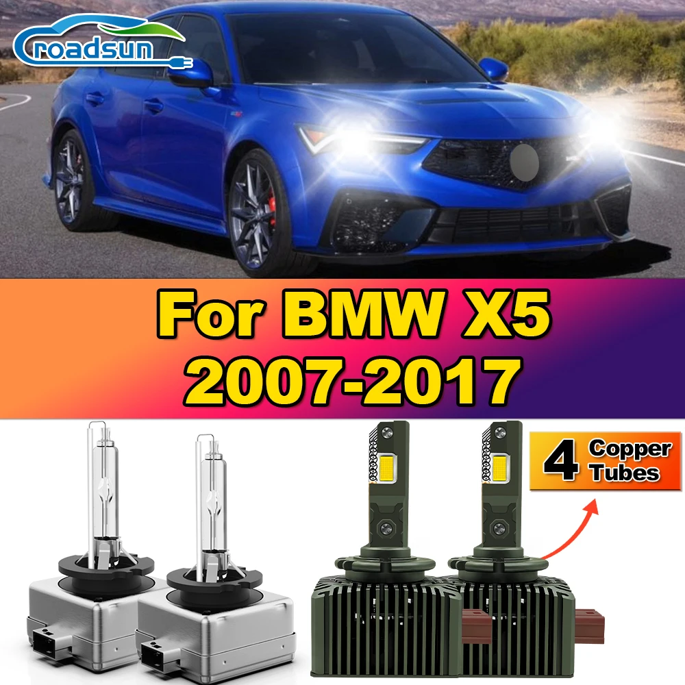 

Светодиодные автомобильные фары 120 Вт Canbus Автомобильные лампы 12 В Plug and Play HID ксеноновые фары для BMW X5 2007-2012 2013 2014 2015 2016 2017