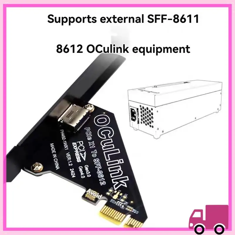

Compact Pcie 4.0 X1 To Oculink SFF8611/8612 Expansion Card To SFF-8639 U.2 SSD For External Graphics Card For Win/Linux